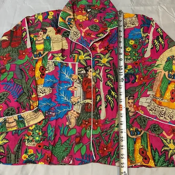 Vibrant Multicolor Pajama Top - Picture 8 of 8